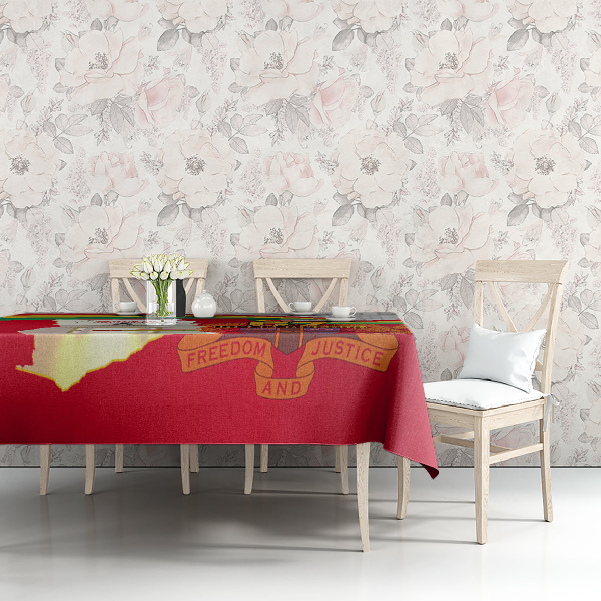 Ghana Independence Day Tablecloth Gana Map Happy 67 Years Anniversary - Wonder Print Shop