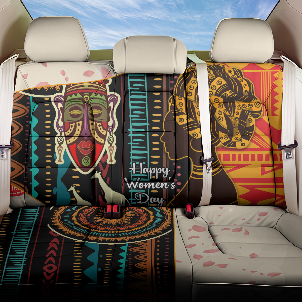 Africa International Women Day Back Car Seat Cover African Pattern