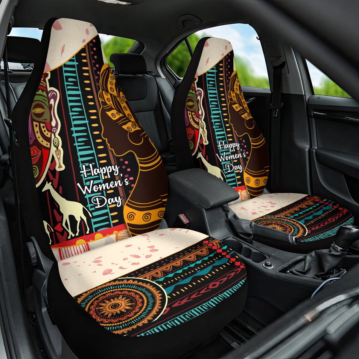 Africa International Women Day Car Seat Cover African Pattern - Wonder Print Shop