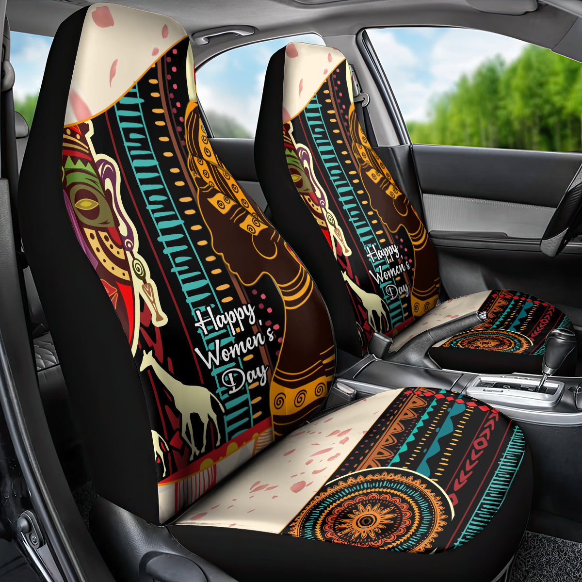 Africa International Women Day Car Seat Cover African Pattern - Wonder Print Shop