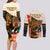 Africa International Women Day Couples Matching Long Sleeve Bodycon Dress and Long Sleeve Button Shirt African Pattern - Wonder Print Shop