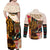 Africa International Women Day Couples Matching Off Shoulder Maxi Dress and Long Sleeve Button Shirt African Pattern - Wonder Print Shop