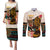 Africa International Women Day Couples Matching Puletasi and Long Sleeve Button Shirt African Pattern - Wonder Print Shop
