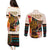 Africa International Women Day Couples Matching Puletasi and Long Sleeve Button Shirt African Pattern - Wonder Print Shop