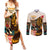 Africa International Women Day Couples Matching Summer Maxi Dress and Long Sleeve Button Shirt African Pattern - Wonder Print Shop