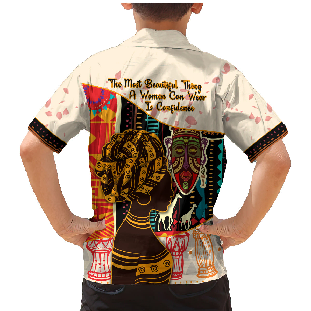 Africa International Women Day Family Matching Mermaid Dress and Hawaiian Shirt African Pattern - Wonder Print Shop