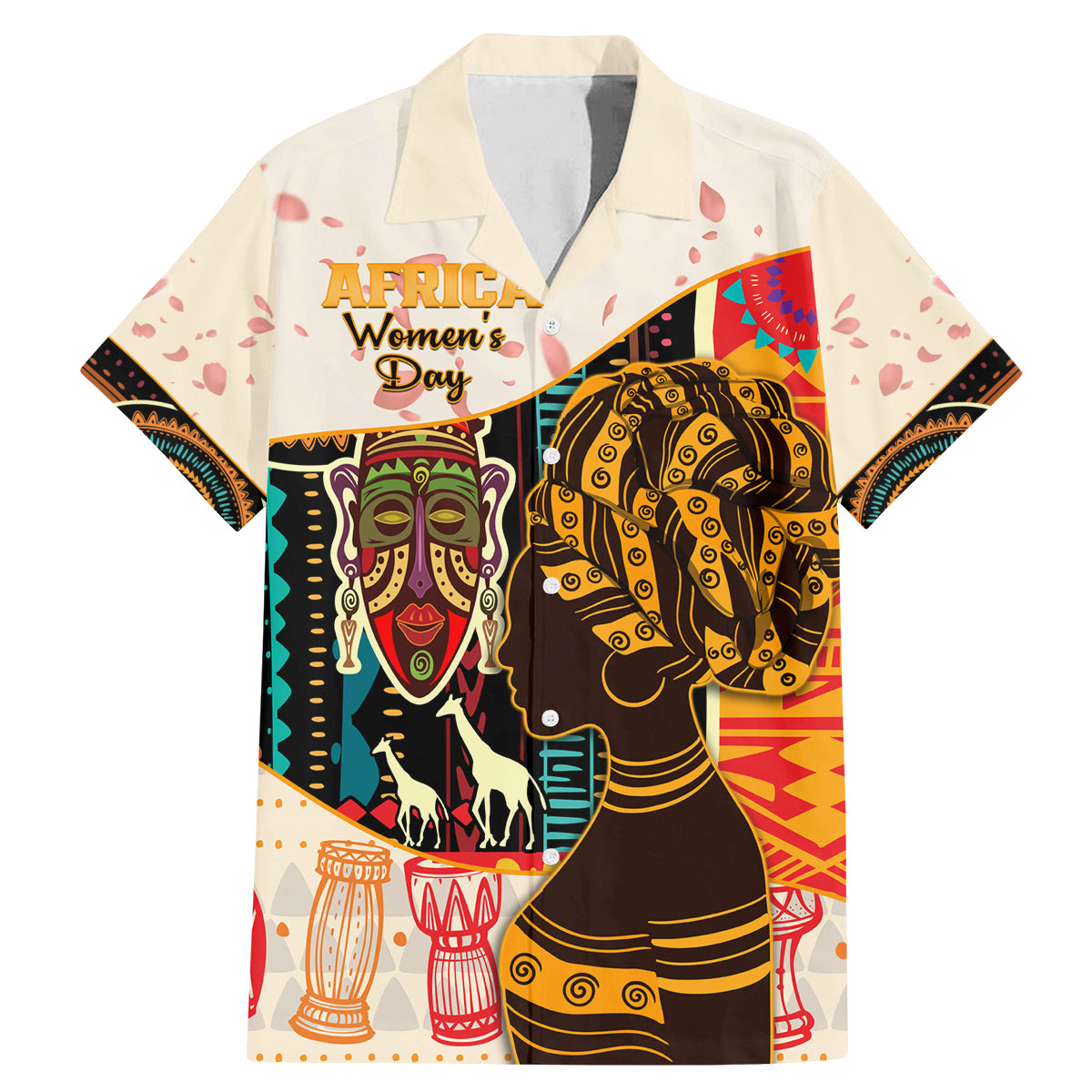 Africa International Women Day Family Matching Mermaid Dress and Hawaiian Shirt African Pattern - Wonder Print Shop