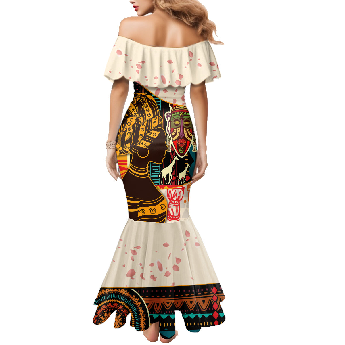 Africa International Women Day Family Matching Mermaid Dress and Hawaiian Shirt African Pattern - Wonder Print Shop