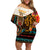 Africa International Women Day Family Matching Off Shoulder Short Dress and Hawaiian Shirt African Pattern - Wonder Print Shop