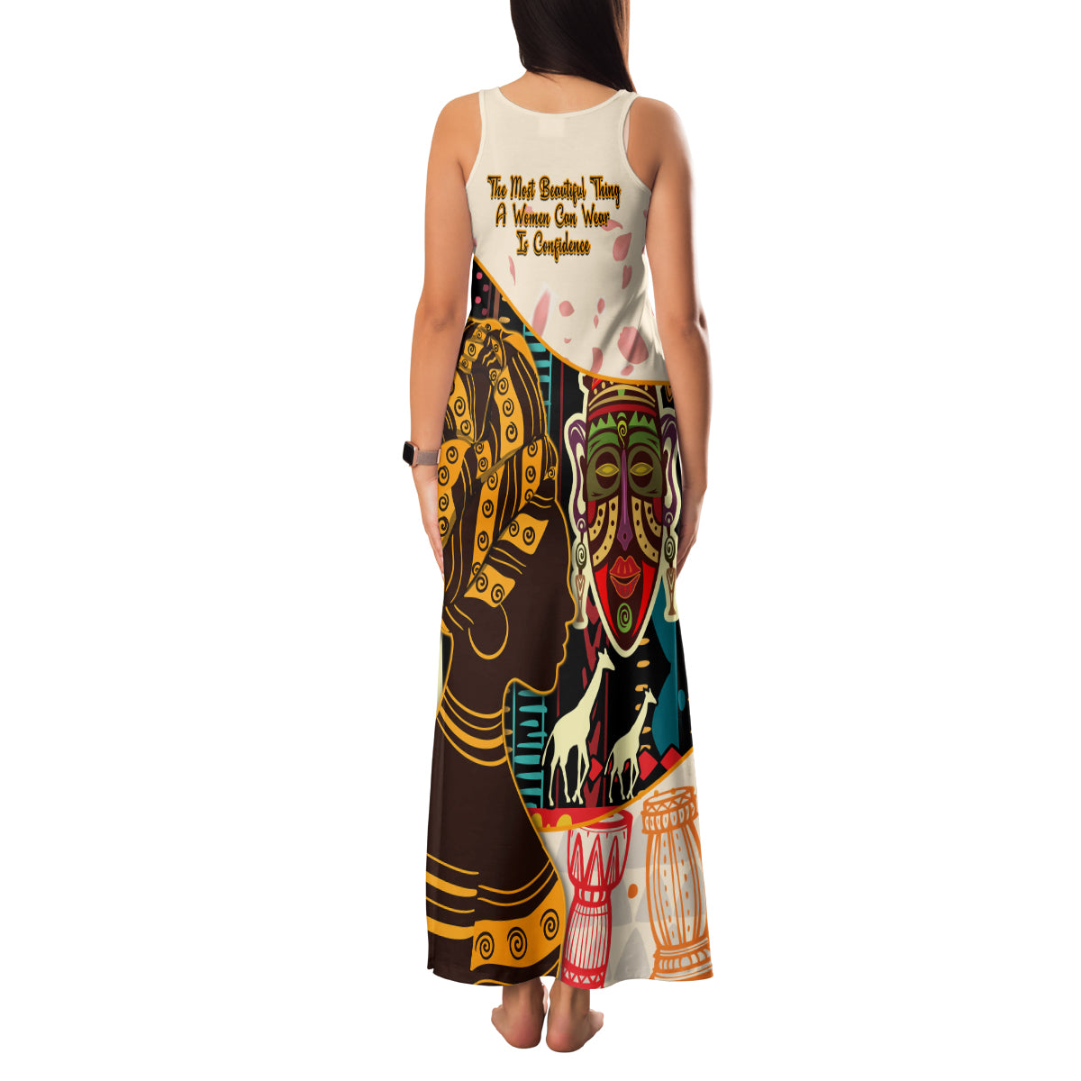 Africa International Women Day Family Matching Tank Maxi Dress and Hawaiian Shirt African Pattern - Wonder Print Shop