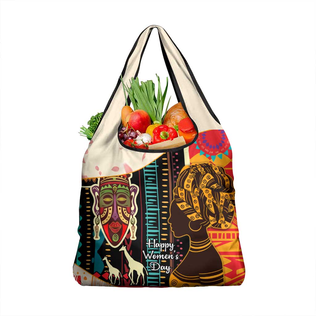 Africa International Women Day Grocery Bag African Pattern
