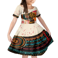 Africa International Women Day Kid Short Sleeve Dress African Pattern - Wonder Print Shop