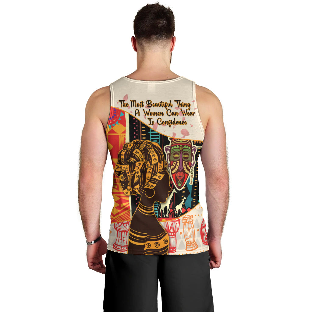 Africa International Women Day Men Tank Top African Pattern - Wonder Print Shop