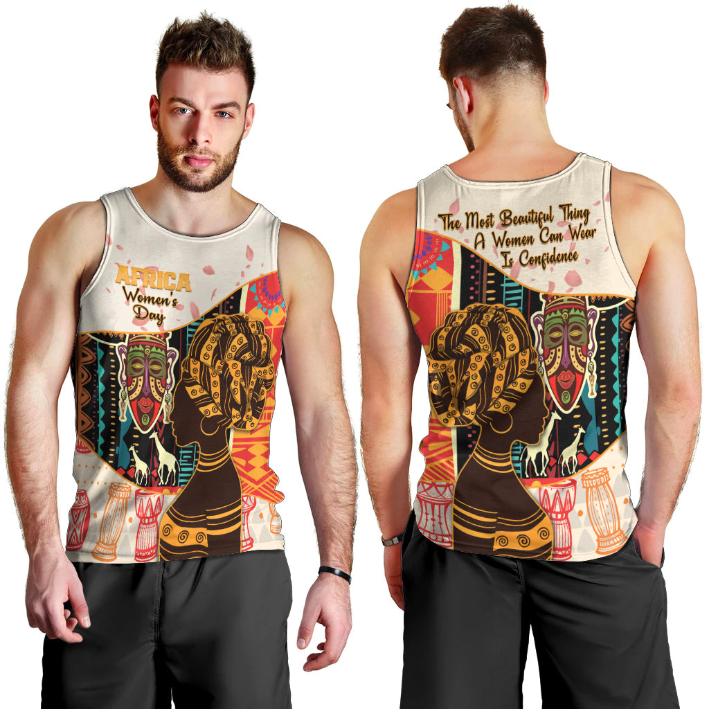 Africa International Women Day Men Tank Top African Pattern - Wonder Print Shop