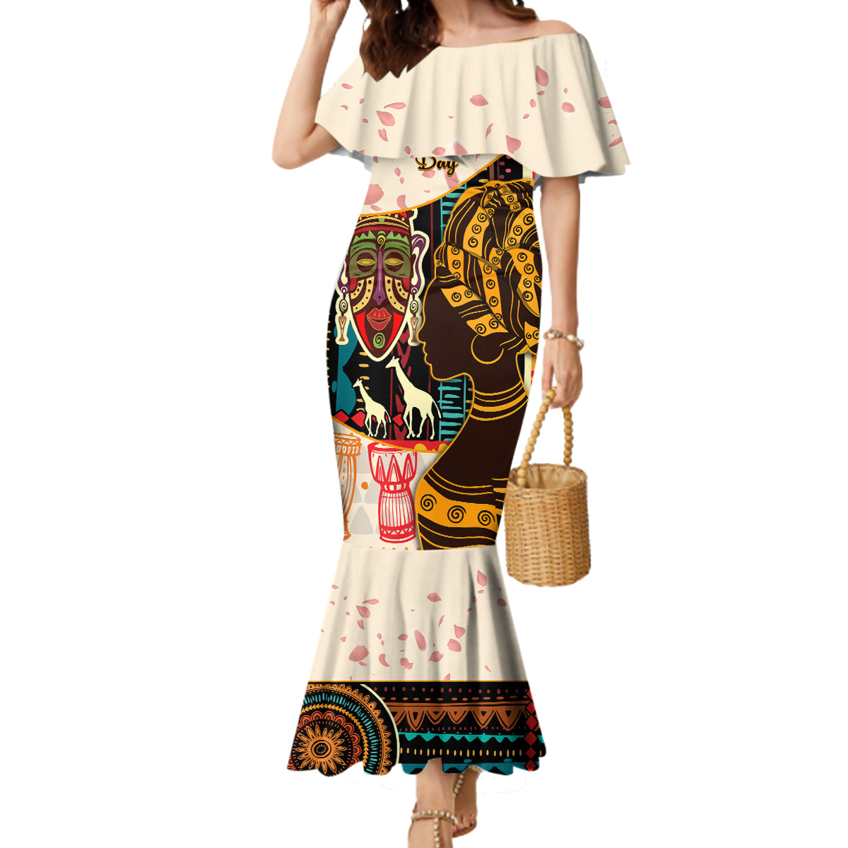 Africa International Women Day Mermaid Dress African Pattern - Wonder Print Shop