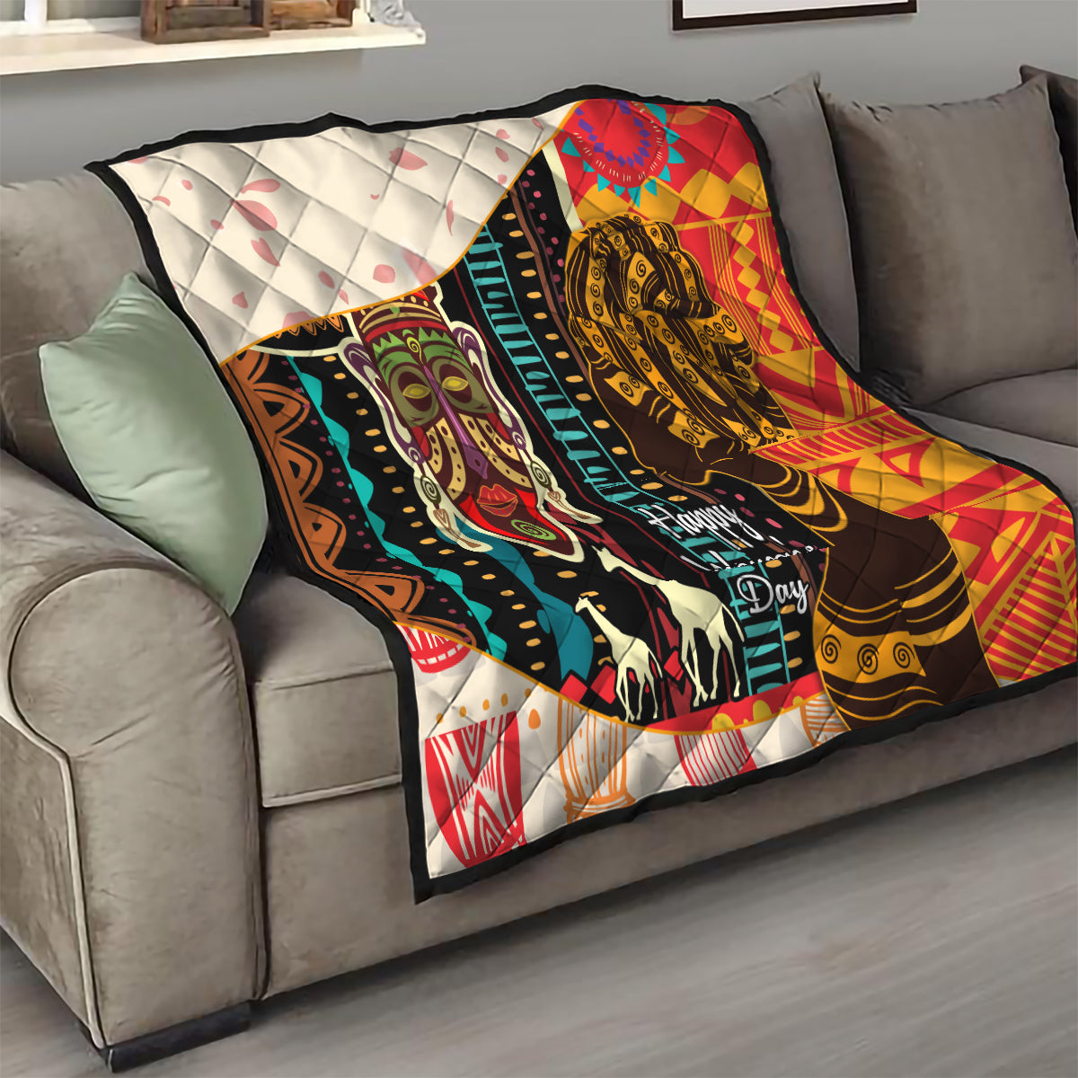 Africa International Women Day Quilt African Pattern - Wonder Print Shop
