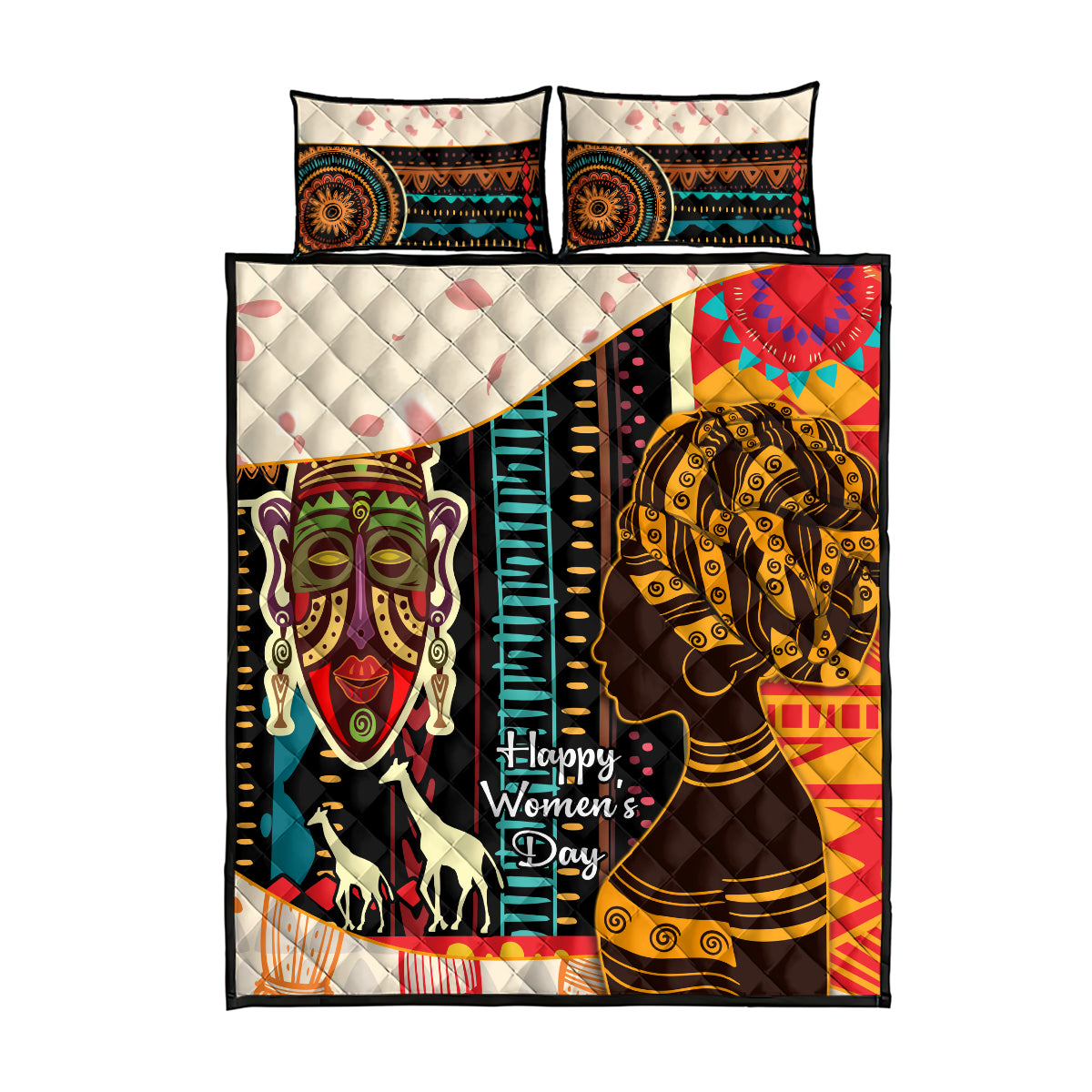 Africa International Women Day Quilt Bed Set African Pattern - Wonder Print Shop