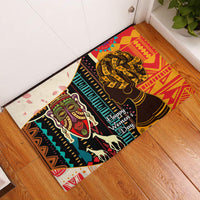 Africa International Women Day Rubber Doormat African Pattern - Wonder Print Shop