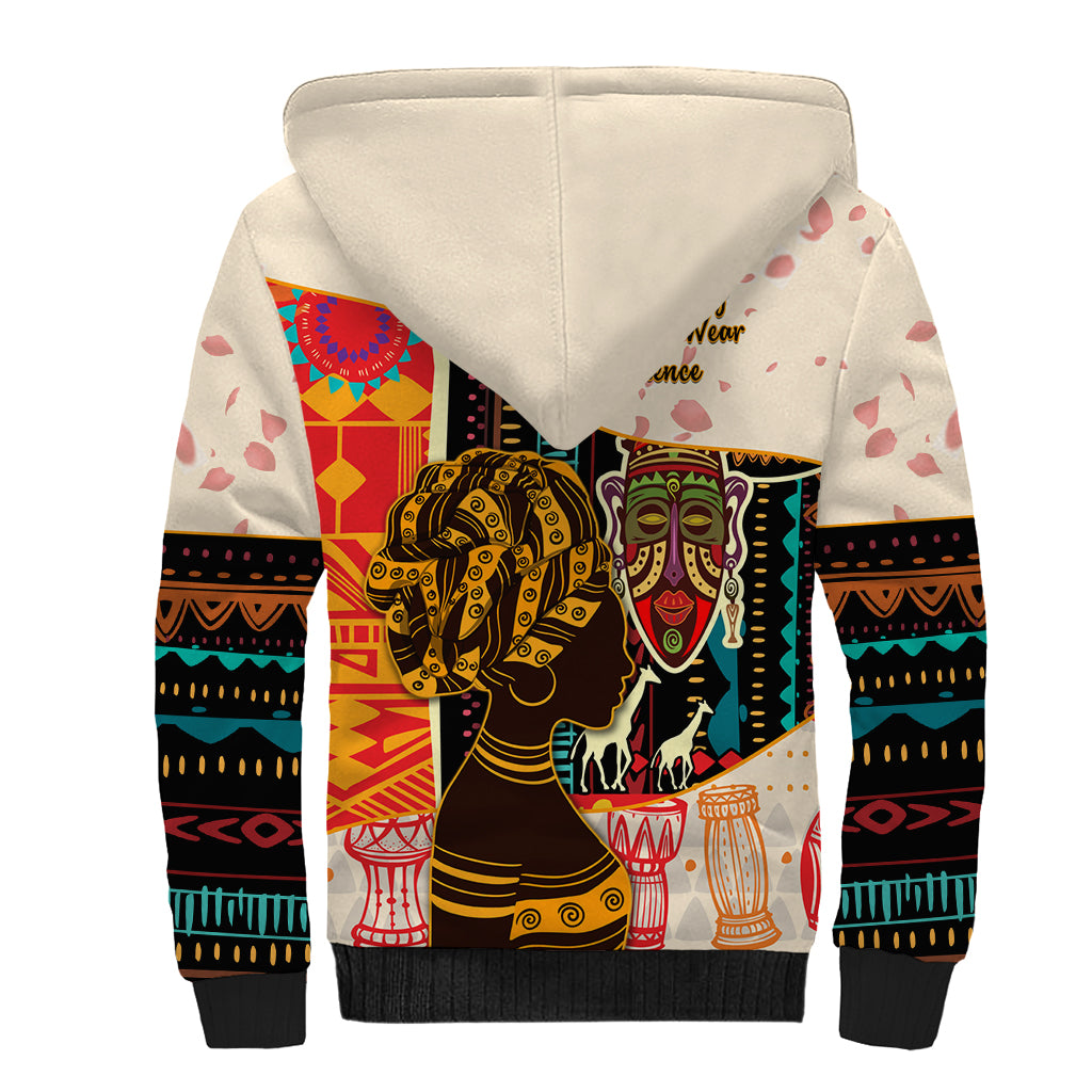Africa International Women Day Sherpa Hoodie African Pattern - Wonder Print Shop