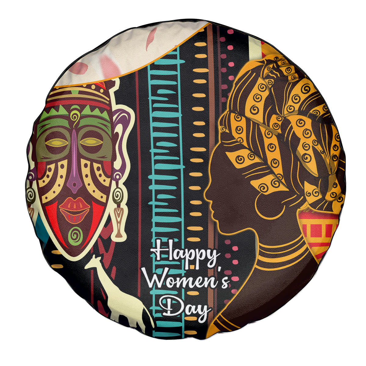 Africa International Women Day Spare Tire Cover African Pattern - Wonder Print Shop