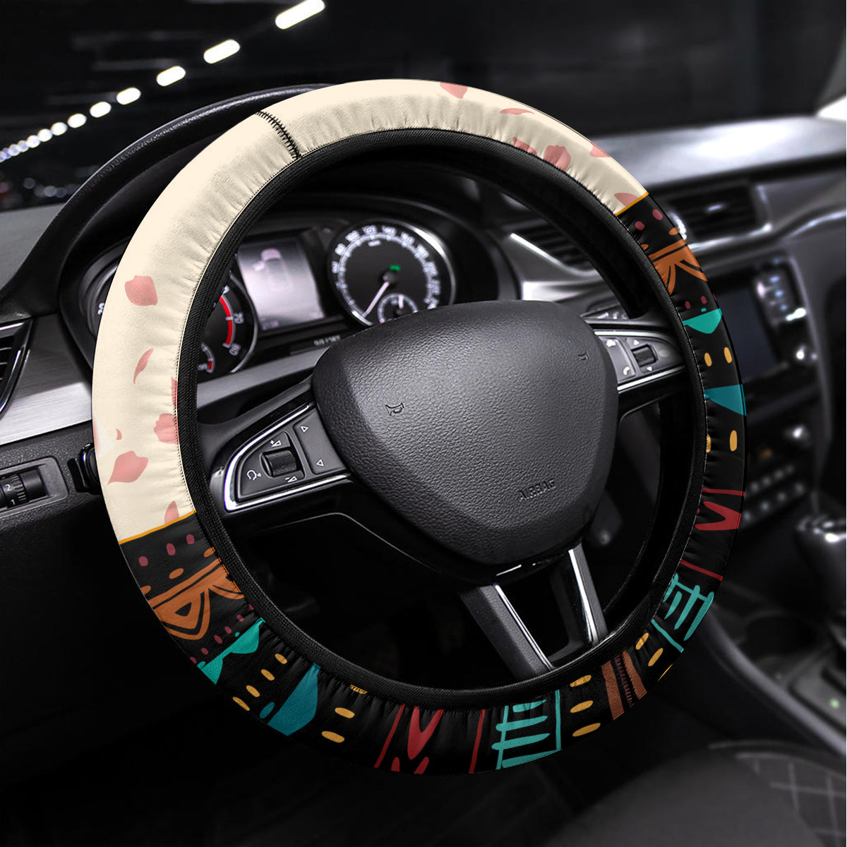Africa International Women Day Steering Wheel Cover African Pattern - Wonder Print Shop