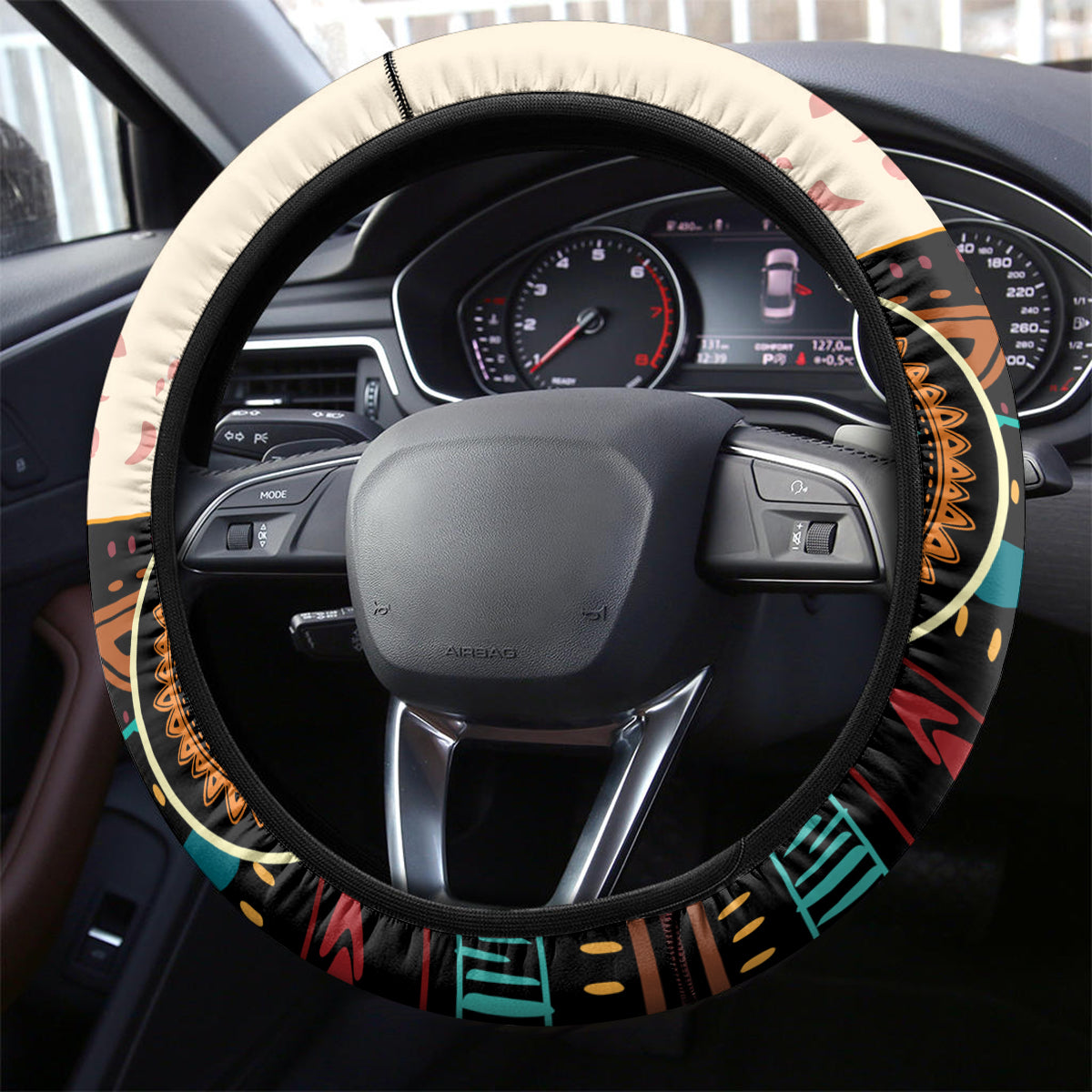 Africa International Women Day Steering Wheel Cover African Pattern - Wonder Print Shop