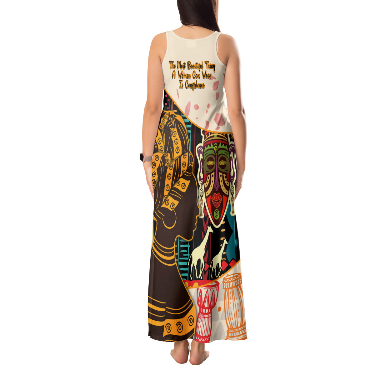 Africa International Women Day Tank Maxi Dress African Pattern - Wonder Print Shop
