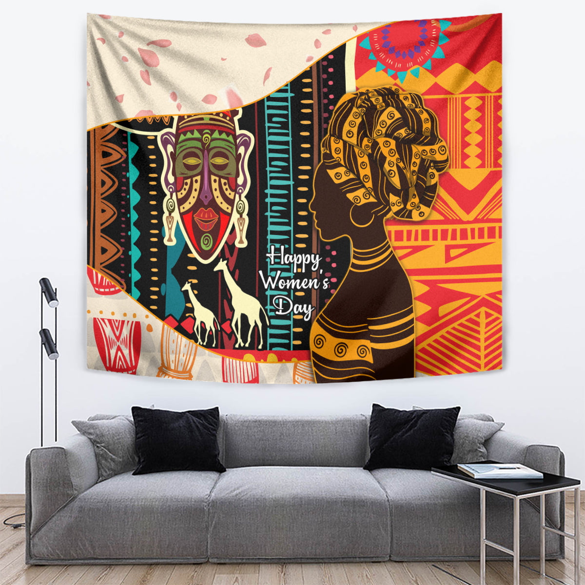 Africa International Women Day Tapestry African Pattern - Wonder Print Shop