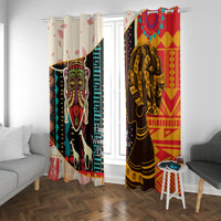 Africa International Women Day Window Curtain African Pattern - Wonder Print Shop