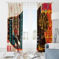 Africa International Women Day Window Curtain African Pattern - Wonder Print Shop