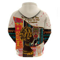 Africa International Women Day Zip Hoodie African Pattern - Wonder Print Shop