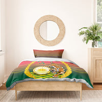Bangladesh Independence Day Bedding Set Royal Bengal Tiger With Coat Of Arms - Wonder Print Shop