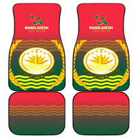 Bangladesh Independence Day Car Mats Royal Bengal Tiger With Coat Of Arms - Wonder Print Shop