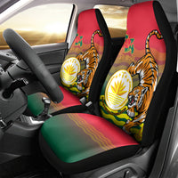 Bangladesh Independence Day Car Seat Cover Royal Bengal Tiger With Coat Of Arms - Wonder Print Shop