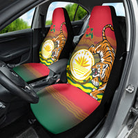 Bangladesh Independence Day Car Seat Cover Royal Bengal Tiger With Coat Of Arms - Wonder Print Shop