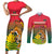 Bangladesh Independence Day Couples Matching Short Sleeve Bodycon Dress and Long Sleeve Button Shirt Royal Bengal Tiger With Coat Of Arms