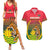 Bangladesh Independence Day Couples Matching Summer Maxi Dress and Hawaiian Shirt Royal Bengal Tiger With Coat Of Arms