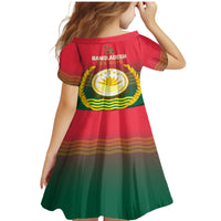 Bangladesh Independence Day Family Matching Mermaid Dress and Hawaiian Shirt Royal Bengal Tiger With Coat Of Arms - Wonder Print Shop