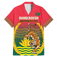 Bangladesh Independence Day Family Matching Mermaid Dress and Hawaiian Shirt Royal Bengal Tiger With Coat Of Arms - Wonder Print Shop