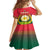 Bangladesh Independence Day Family Matching Off Shoulder Short Dress and Hawaiian Shirt Royal Bengal Tiger With Coat Of Arms