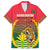Bangladesh Independence Day Family Matching Puletasi and Hawaiian Shirt Royal Bengal Tiger With Coat Of Arms