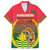 Bangladesh Independence Day Family Matching Puletasi and Hawaiian Shirt Royal Bengal Tiger With Coat Of Arms - Wonder Print Shop