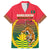 Bangladesh Independence Day Family Matching Short Sleeve Bodycon Dress and Hawaiian Shirt Royal Bengal Tiger With Coat Of Arms