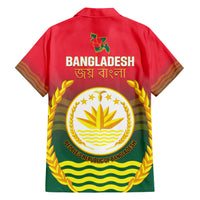 Bangladesh Independence Day Family Matching Short Sleeve Bodycon Dress and Hawaiian Shirt Royal Bengal Tiger With Coat Of Arms - Wonder Print Shop