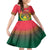 Bangladesh Independence Day Kid Short Sleeve Dress Royal Bengal Tiger With Coat Of Arms