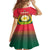 Bangladesh Independence Day Kid Short Sleeve Dress Royal Bengal Tiger With Coat Of Arms