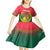 Bangladesh Independence Day Kid Short Sleeve Dress Royal Bengal Tiger With Coat Of Arms