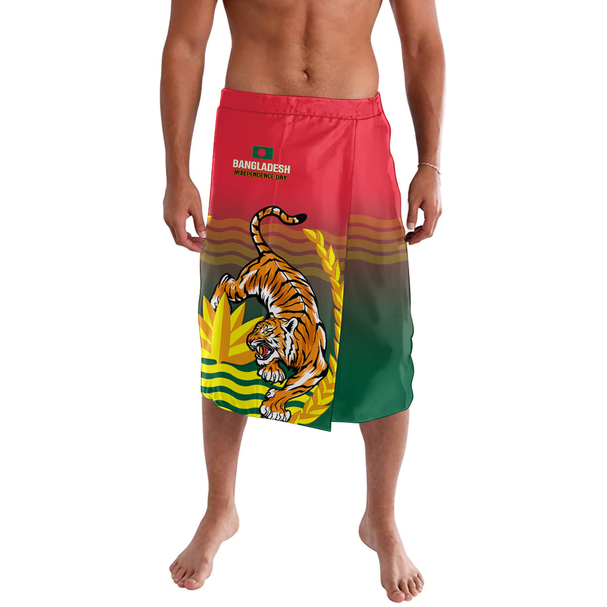 Bangladesh Independence Day Lavalava Royal Bengal Tiger With Coat Of Arms