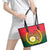 Bangladesh Independence Day Leather Tote Bag Royal Bengal Tiger With Coat Of Arms - Wonder Print Shop