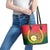 Bangladesh Independence Day Leather Tote Bag Royal Bengal Tiger With Coat Of Arms - Wonder Print Shop